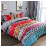 Choicehot Twin Duvet Cover Vintage Bohemian