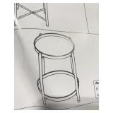 METAL END TABLE SIZE 16X20 IN