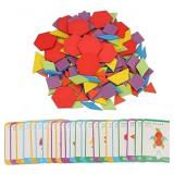 Colorful Wooden Puzzle Board Set Kids Children