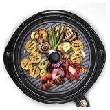 ELITE GOURMET ELECTRIC GRILL WITH GLASS LID