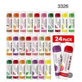 AZEN 24 Pack Lip Balm, Natural Lip Balm Bulk, L
