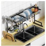 OVER THE SINK DISH RACK 33.4-41.3x20.4IN