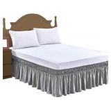 Bed Skirt Light Grey Queen, King, Height 18N IN