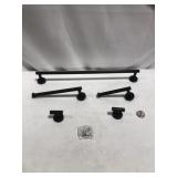 BATHROOM ACCESSORIES SET, TOWEL BAR & TWO HOOKS /