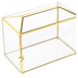 Vellon Clear Wedding Gift Card Box with Lock,