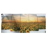 WIECO ART CANVAS PAINTINGS 5PIECE SET 50X23IN