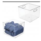 MDESIGN DEEP STORAGE BINS 2PCS 10X10X8 IN