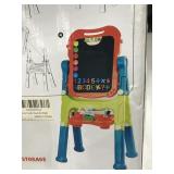 DELUXE STANDING CHALKBOARD & WHITEBOARD