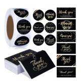 Thank You Cards and Stickers Set, Include
