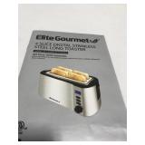 ELITE GOURMET 4 SLICE STAINLESS STEEL LONG