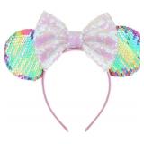 A Miaow Sequin Black Mouse Ears Headband