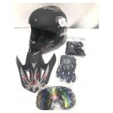 YOUTH MOTORCROSS HELMET SMALL 55-56