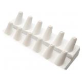 Ring Jewelry Display 18 Finger White Leather