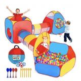 KIDS POP UP PLAY TENT WITH TOY DARTS &