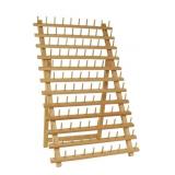 WOODEN THREAD RACK ORGANIZER HOLDS 120 SPOOLS