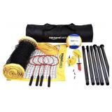 AMAZONBASICS VOLLEYBALL & BADMINTON COMBO SET W/