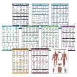 QUICKFIT 10 PACK EXERCISE WORKOUT POSTER SET