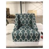 THICK CUSHION ACCENT CHAIR MISSING ONE LEG(L)