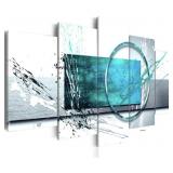 FUNPARK ART ABSTRACT PAINTING 5 PANELS 30X60 IN FUNPARK ART ABSTRACT PAINTING 5 PANELS 30X60 IN