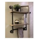 INDUSTRIAL PIPE BATHROOM SHELF INDUSTRIAL PIPE BATHROOM SHELF