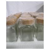 GLASS SPICE JARS 28PACK WITH BAMBOO LIDS GLASS SPICE JARS 28PACK WITH BAMBOO LIDS