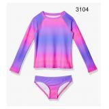 Sz 8 Kanu Surf Girl's Two-Piece Long Sleeve Sz 8 Kanu Surf Girl's Two-Piece Long Sleeve