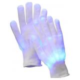 1 Pair LED Gloves with Blue LED Lights White 1 Pair LED Gloves with Blue LED Lights White