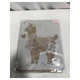 ALPACA STENCIL35.56 X 43.18 CM. ALPACA STENCIL35.56 X 43.18 CM.