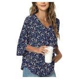 X-Large Women Summer Casual Shirt, V-Neck X-Large Women Summer Casual Shirt, V-Neck