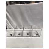 MDESIGN, 4 PLASTIC STORAGE BINS (L) 12 X (W) 8 MDESIGN, 4 PLASTIC STORAGE BINS (L) 12 X (W) 8