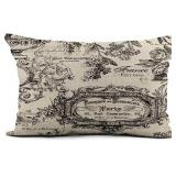 Throw Pillow Cover 12x20 Inch Blue French Throw Pillow Cover 12x20 Inch Blue French