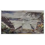 BEACH ABSTRACT WALL ART CANVAS PRINT 20X40 INCHES BEACH ABSTRACT WALL ART CANVAS PRINT 20X40 INCHES