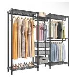 WIRE GARMENT RACK WITH 2 DEEP BASKETS WIRE GARMENT RACK WITH 2 DEEP BASKETS