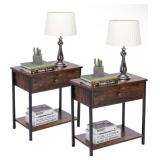 NIGHT STAND SET OF 2 MEASUREMENTS IN PHOTOS NIGHT STAND SET OF 2 MEASUREMENTS IN PHOTOS