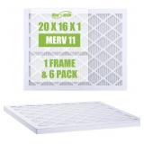 HOUSMILE FURNACE FILTERS 16X20X1 IN 6PCS W/ ABS HOUSMILE FURNACE FILTERS 16X20X1 IN 6PCS W/ ABS