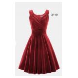 2XL velvet dress Grace Karen red 2XL velvet dress Grace Karen red