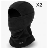 2 Pcs Black & Pink Oliumt Fleece Balaclava Ski 2 Pcs Black & Pink Oliumt Fleece Balaclava Ski