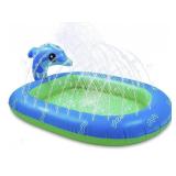 Sprinkler Pool for Kids, Inflatable Dolphin Sprinkler Pool for Kids, Inflatable Dolphin