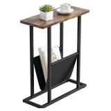 RECTANGLE NARROW SIDE TABLE 17 x7 x21IN BROWN RECTANGLE NARROW SIDE TABLE 17 x7 x21IN BROWN