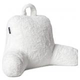 WHITE FLUFFY READING PILLOW 16 x25IN WHITE FLUFFY READING PILLOW 16 x25IN