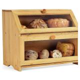 DOUBLE LAYER LARGE BREAD BOX FOR KITCHEN COUNTER DOUBLE LAYER LARGE BREAD BOX FOR KITCHEN COUNTER