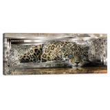 LEOPARD CANVAS WALL ART 39 x16IN LEOPARD CANVAS WALL ART 39 x16IN