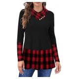 Miusey Large Womens Fall Tops Cowl Neck Long Miusey Large Womens Fall Tops Cowl Neck Long