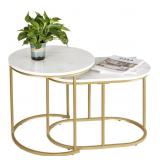 SOGES HOME, 2 IN 1 FAUX MARBLE NESTING TABLE SOGES HOME, 2 IN 1 FAUX MARBLE NESTING TABLE