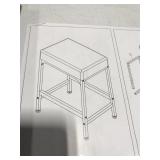 STOOL WITH METAL LEGS SIZE 18X12 IN STOOL WITH METAL LEGS SIZE 18X12 IN