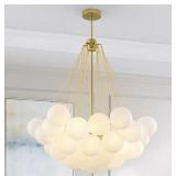 LITFAD BUBBLE BALL CHANDELIER IVORY GLASS 37 LITFAD BUBBLE BALL CHANDELIER IVORY GLASS 37
