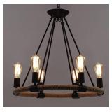 RETRO PENDANT LIGHT 23IN UNTESTED NO BULBS RETRO PENDANT LIGHT 23IN UNTESTED NO BULBS
