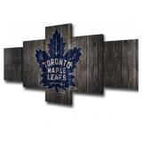 TORONTO MAPLE LEAFS 5PC CANVAS WALL ART 49 x24IN TORONTO MAPLE LEAFS 5PC CANVAS WALL ART 49 x24IN