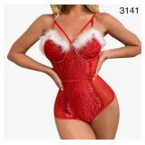 Sz L Women's Sexy Sheer Lace Christmas Lingerie Sz L Women's Sexy Sheer Lace Christmas Lingerie