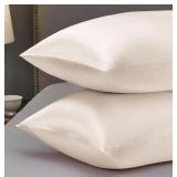 2Pcs Bedsure Satin Pillow Case Queen Size 2 Pack- 2Pcs Bedsure Satin Pillow Case Queen Size 2 Pack-